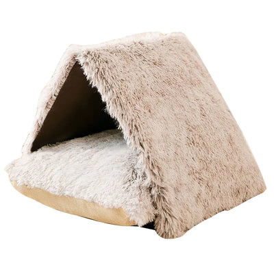 Niche pour chien en peluche confortable