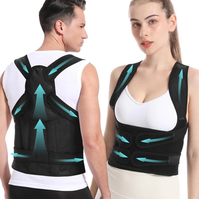 AlignBack Adjustable Posture Corrector for All Genders (M 34-41in)