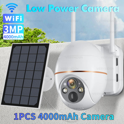 5MP Solar WIFI IP Camera 8000mAh Battery PTZ Surveillance Cameras Wireless PIR Human Tracking CCTV Outdoor HD Waterproof 5X Zoom