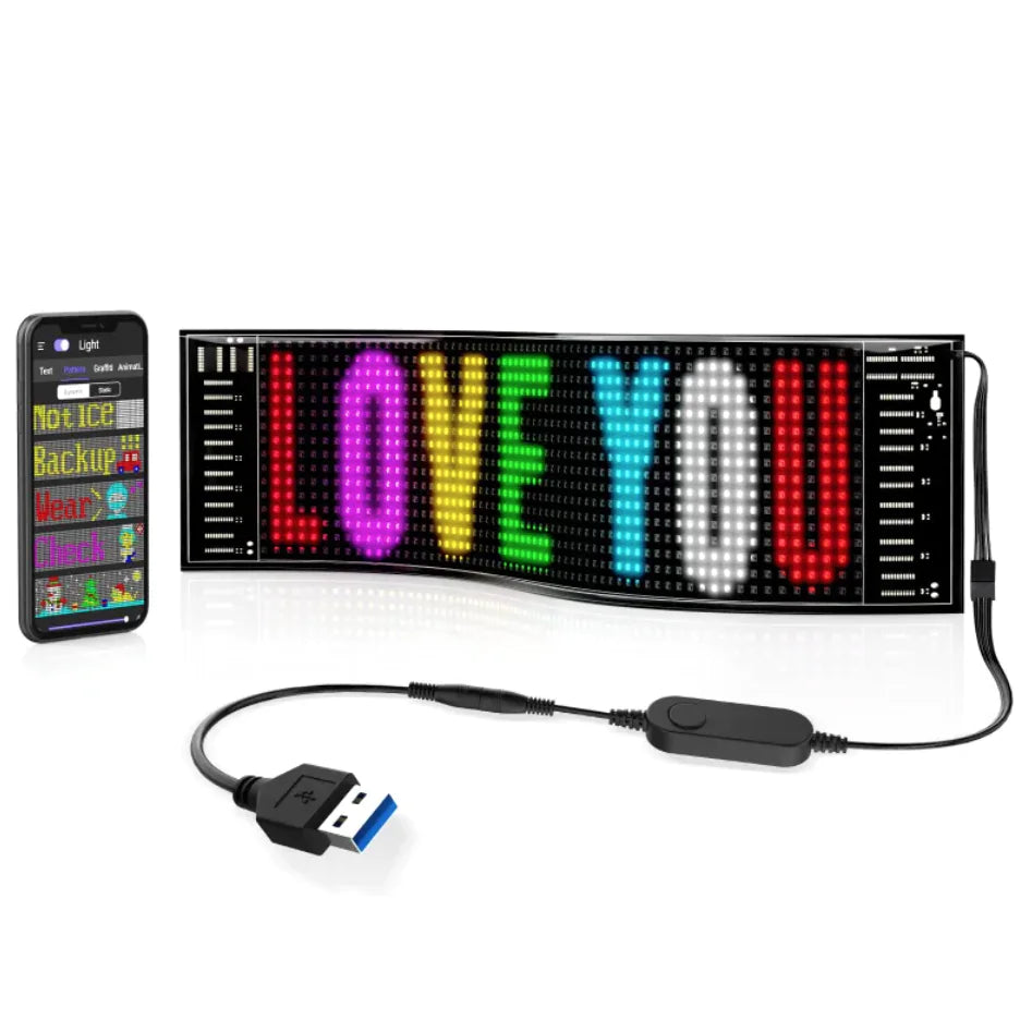 Flexible Wireless LED Car Display Screen