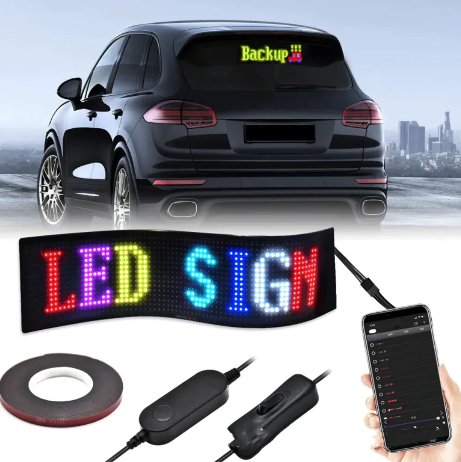 Flexible Wireless LED Car Display Screen