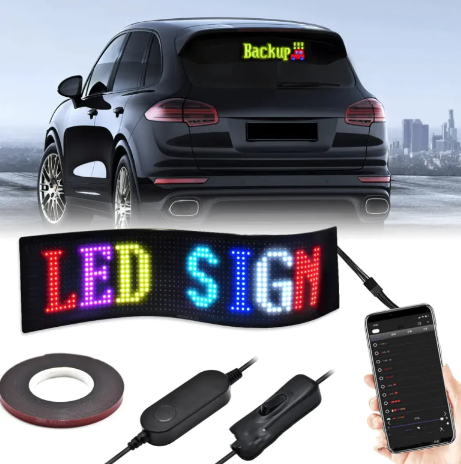 Flexible Wireless LED Car Display Screen
